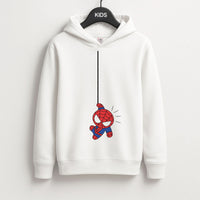 Blue Hanging Spider Hero Kids Hoodie