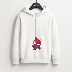 Blue Hanging Spider Hero Kids Hoodie
