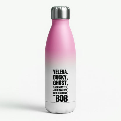 Antiheroes List Pink Water Bottle