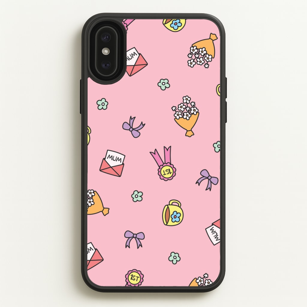 Mum Doodles Pattern iPhone XS Max Case