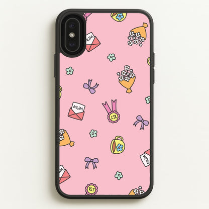 Mum Doodles Pattern iPhone XS Max Case