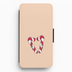 Christmas Candycane Plushies Flip / Wallet Phone Case