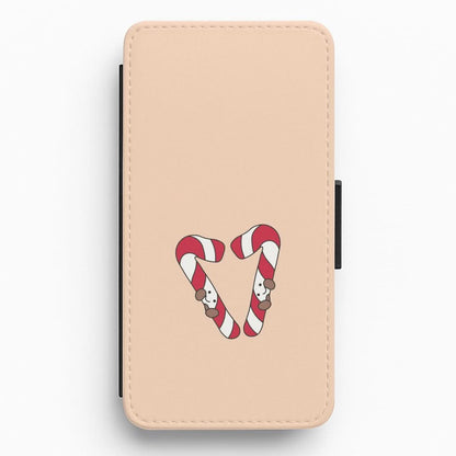 Christmas Candycane Plushies Flip / Wallet Phone Case