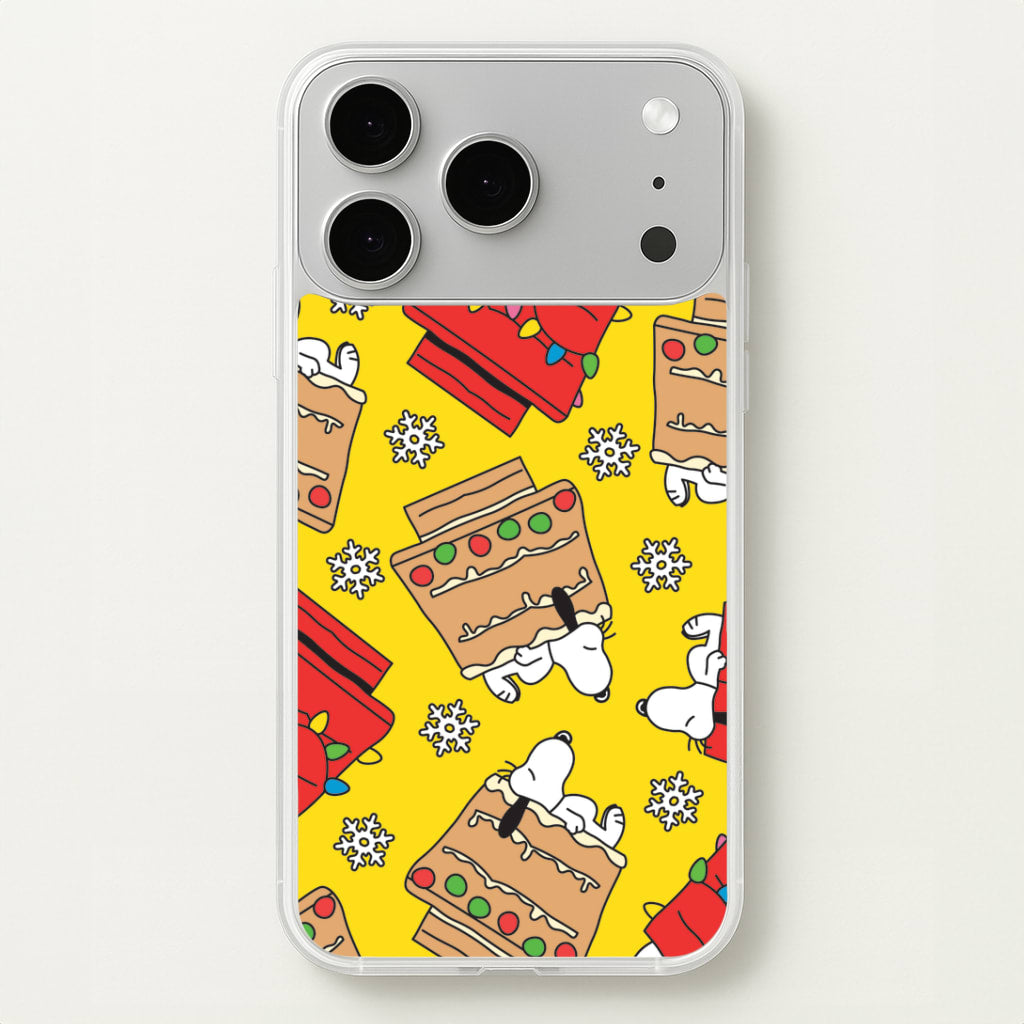 Cartoon Beagle Fairylights And Gingerbead Pattern iPhone 17 Pro Case