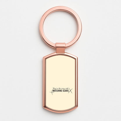 Matching Scars Rose Gold Keyring