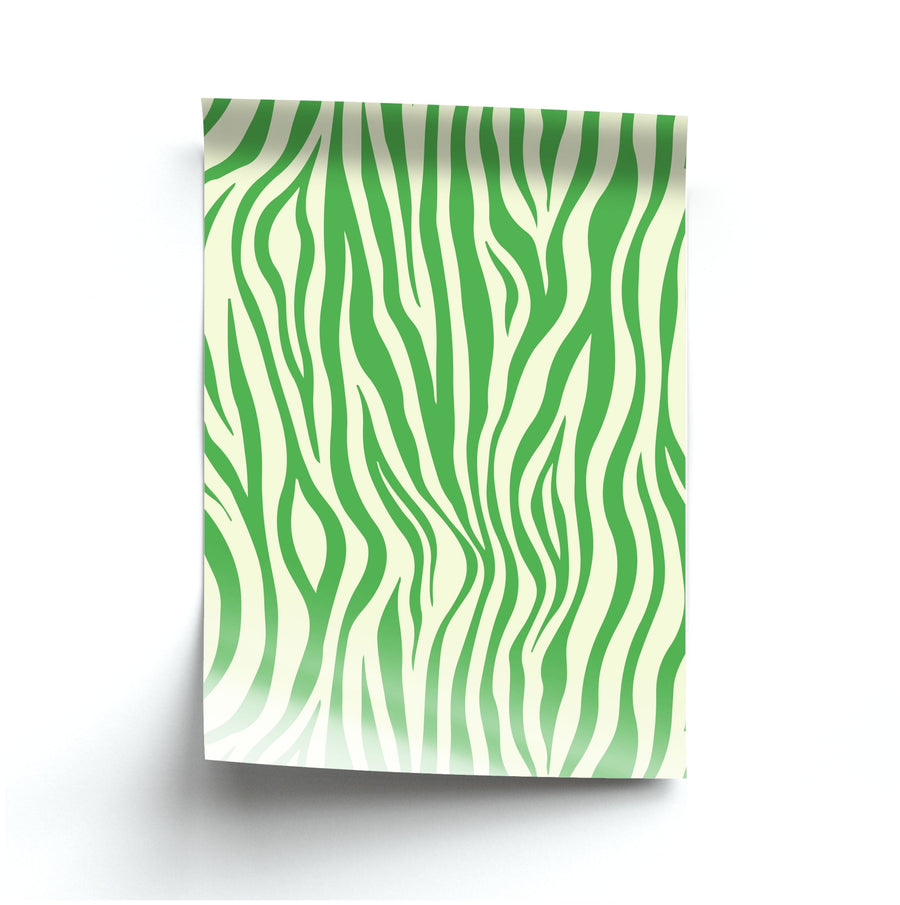 Green Zebra - Animal Patterns Poster