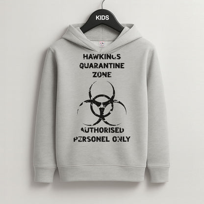 Hawkings Quarantine Zone Grey Kids Hoodie