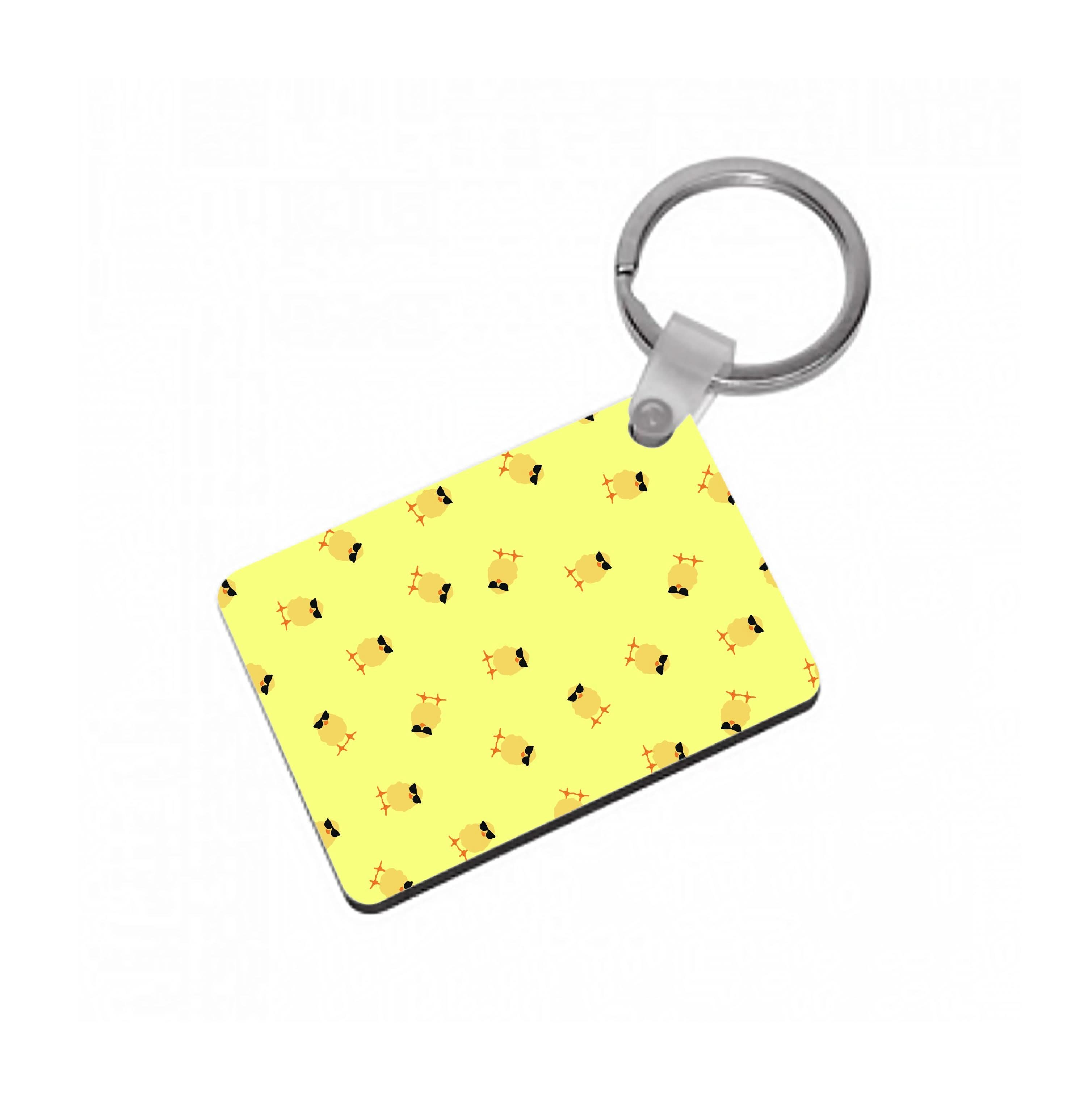 Chicks With Sunglasses Pattern Keyring