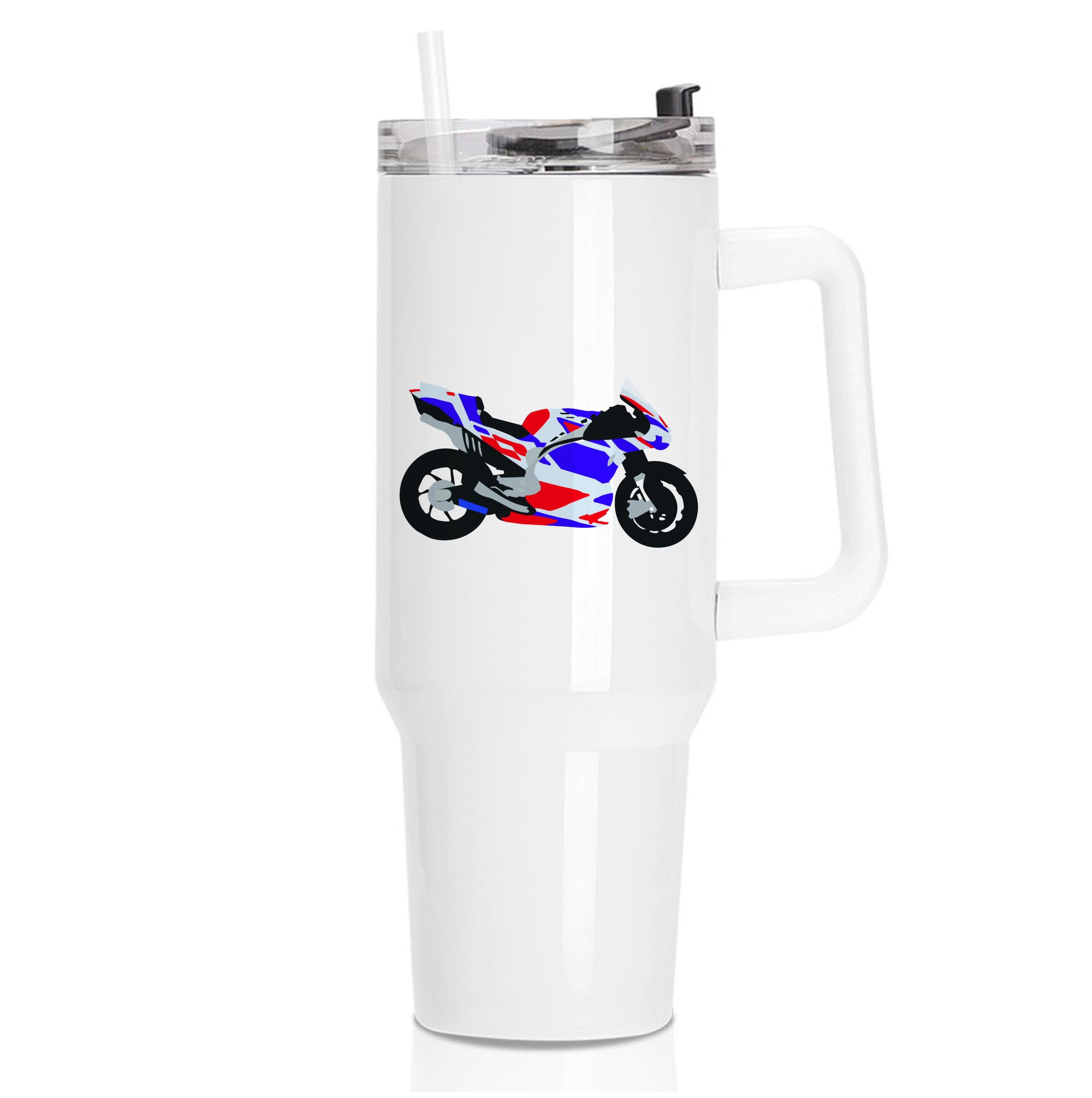 Red And Purple Motorbike - Motorbike Tumbler