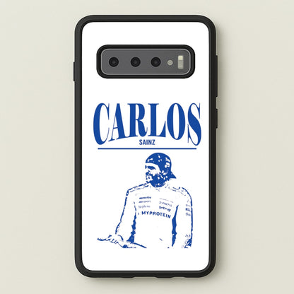 Carlos White And Blue Galaxy S10 Plus Case