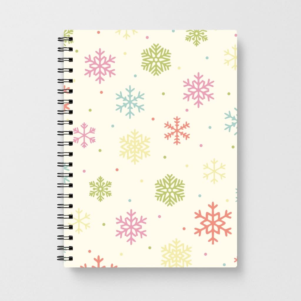 Pastel Snowflakes Pattern Notebook