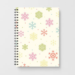 Pastel Snowflakes Pattern Notebook