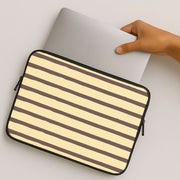Vanilla & Chocolate Stripes Laptop Sleeve 2