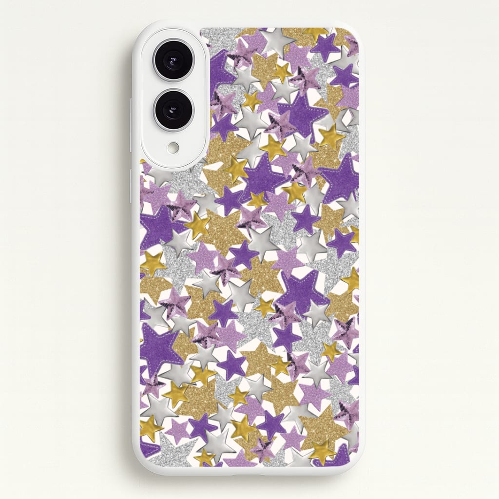 Mauve Stars Collage  Galaxy S25 Edge Case