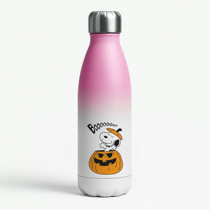 Cartoon Beagle Pumpkin Pink Water Bottle