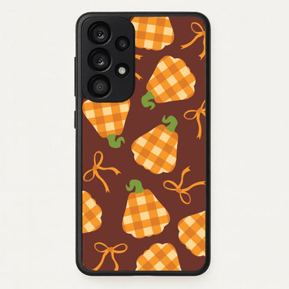 Tartan Pumpkins And Bows Pattern Galaxy A53 Case