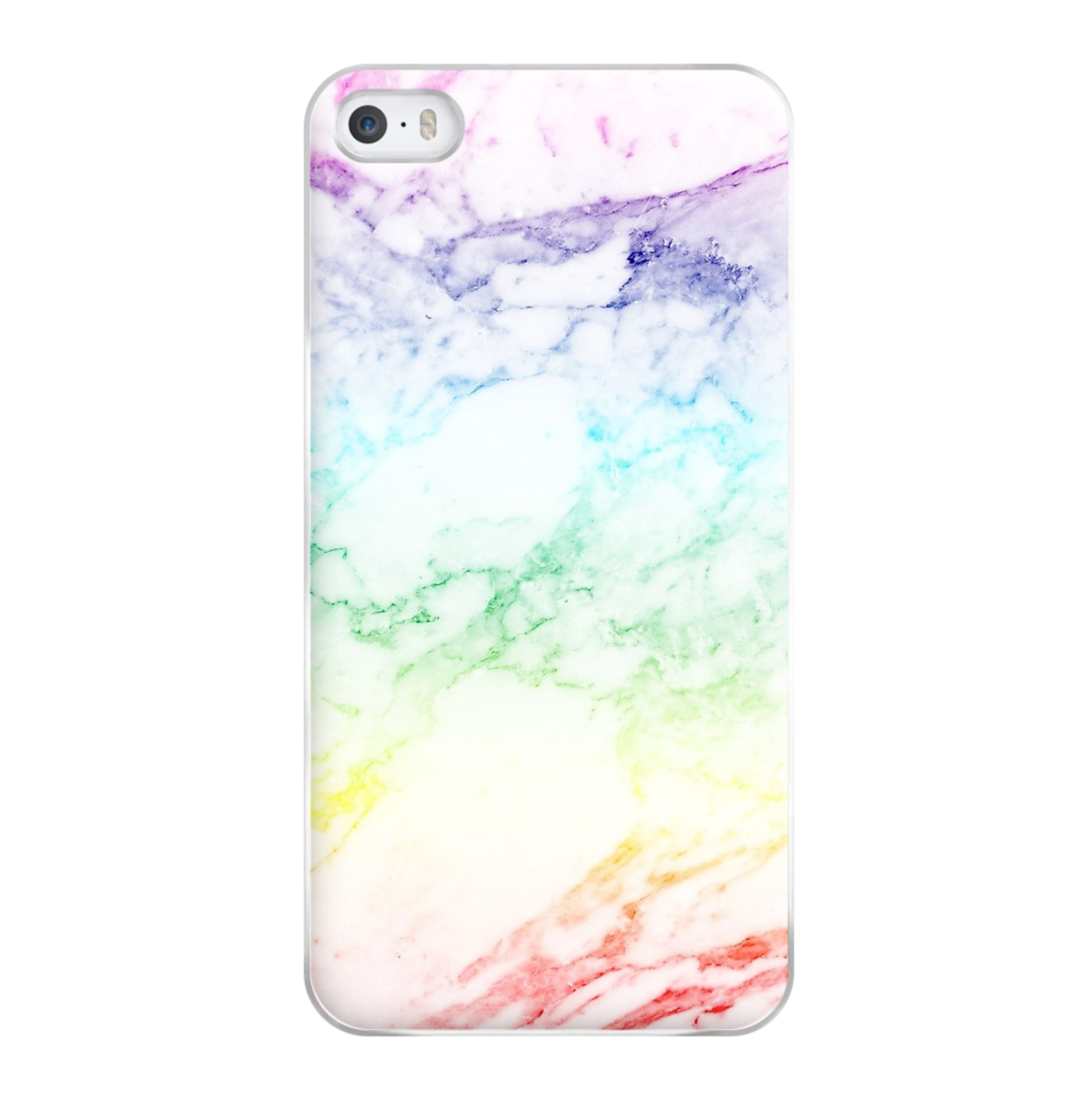 Rainbow Streak Marble Pattern Phone Case