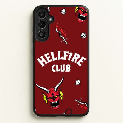 Hellfire Club Icons Collage Red Galaxy A36 Case