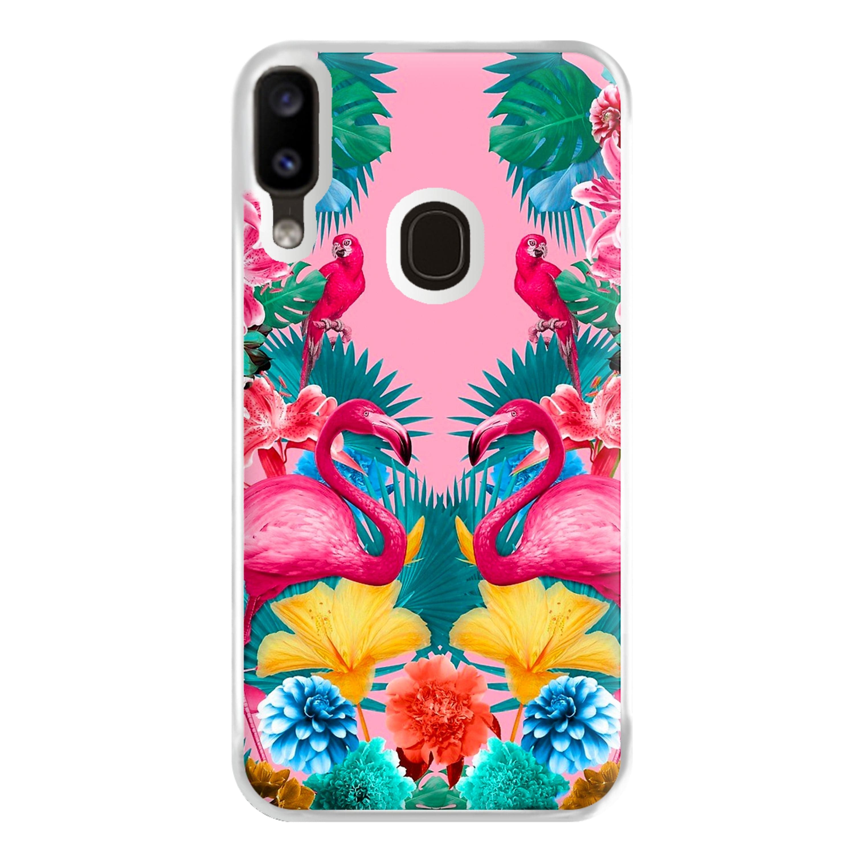 Flamingo and Tropical garden Phone Case