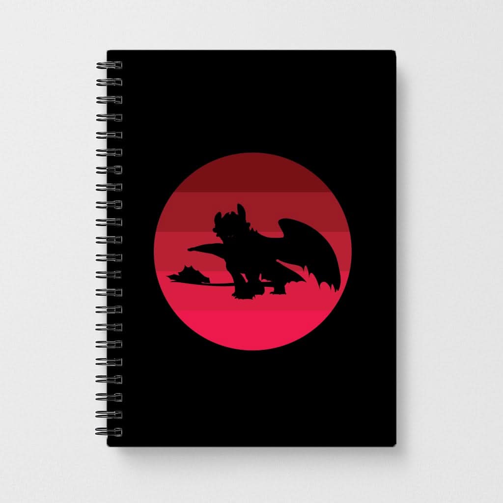 Red Sunset Dragon Notebook