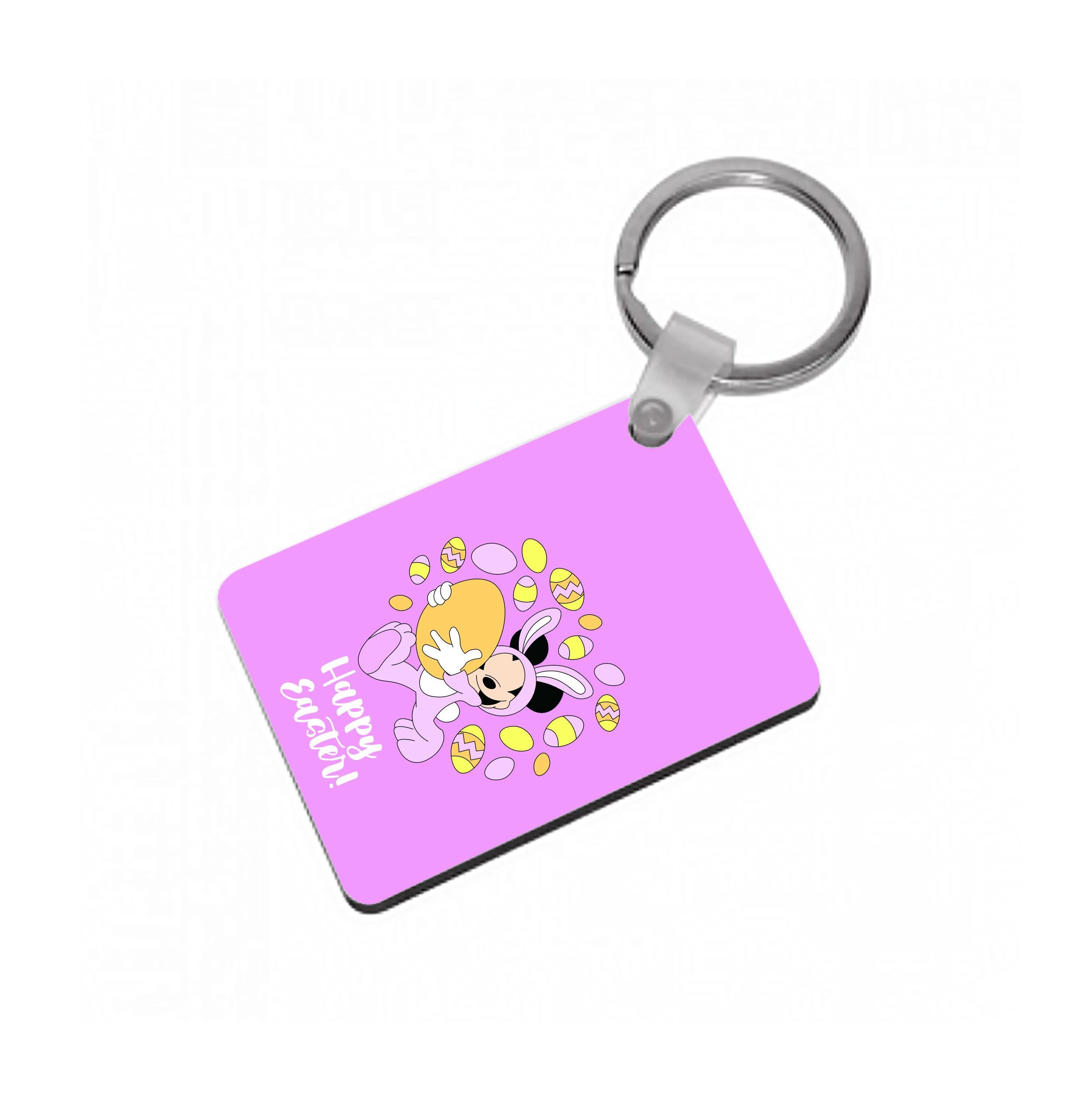 Happy Easter Pink  Keyring