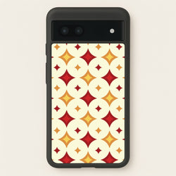 Geometric Christmas Stars Pattern Google Pixel 7a Case