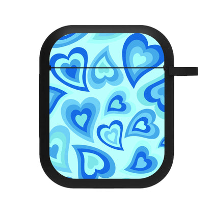 Blue Hearts - Trippy Patterns AirPods Case