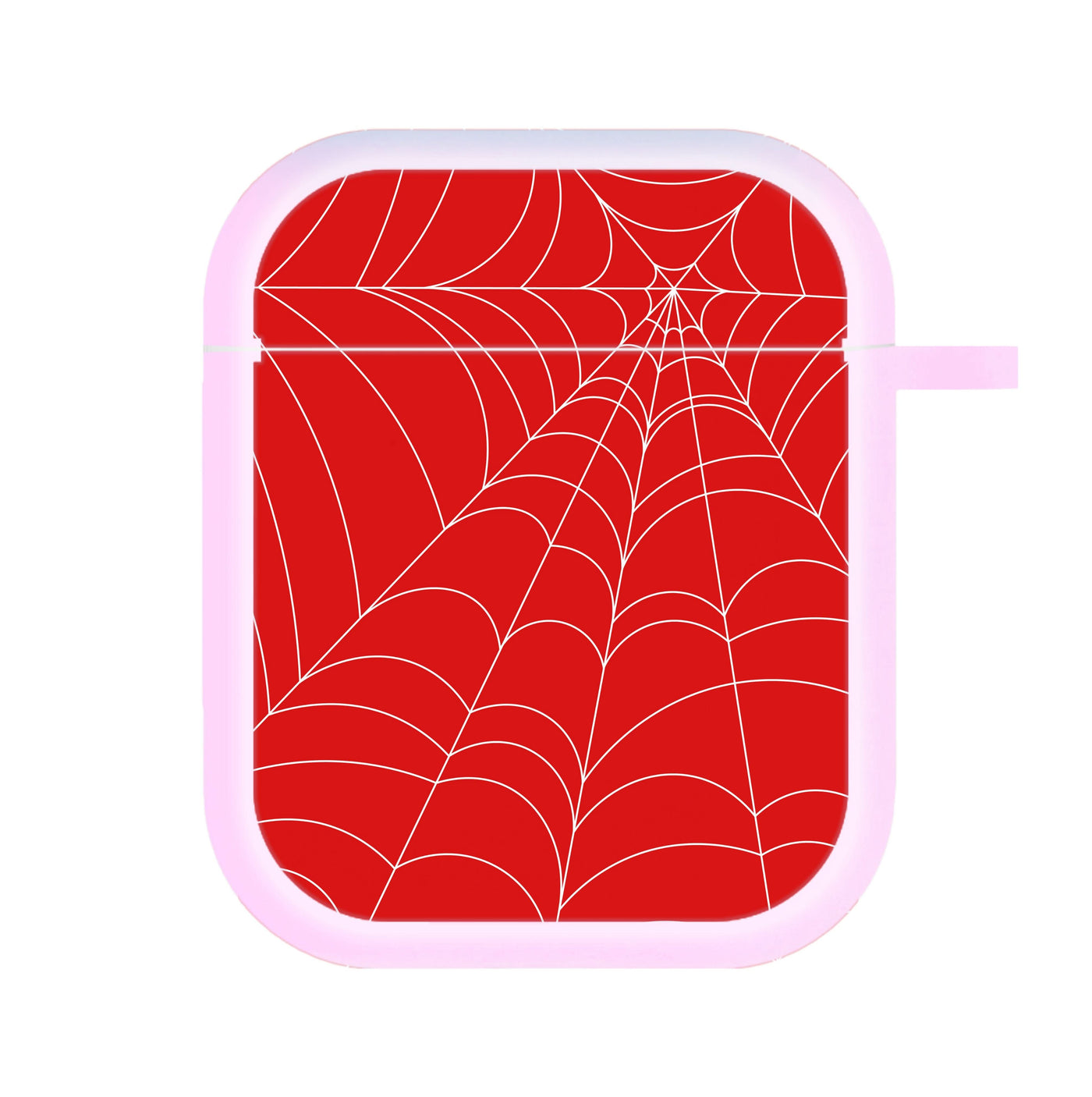 Red Cobwebs Pattern AirPods Case