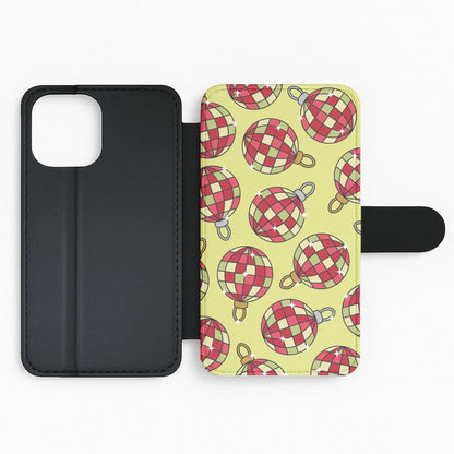 Disco Baubles Pattern Flip Phone Case