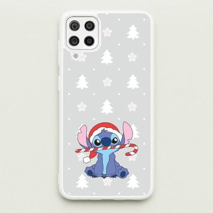 Cute Blue Alien Candycane Galaxy A12 Case