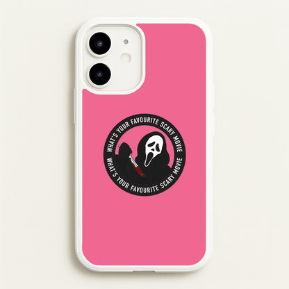 What's Your Favourite Scary Movie Badge iPhone 12 Mini Case