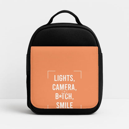 Lights, Camera, B*tch, Smile Insulated Lunch Bag