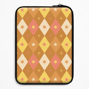 Retro Christmas Argyle Pattern Laptop Sleeve 1