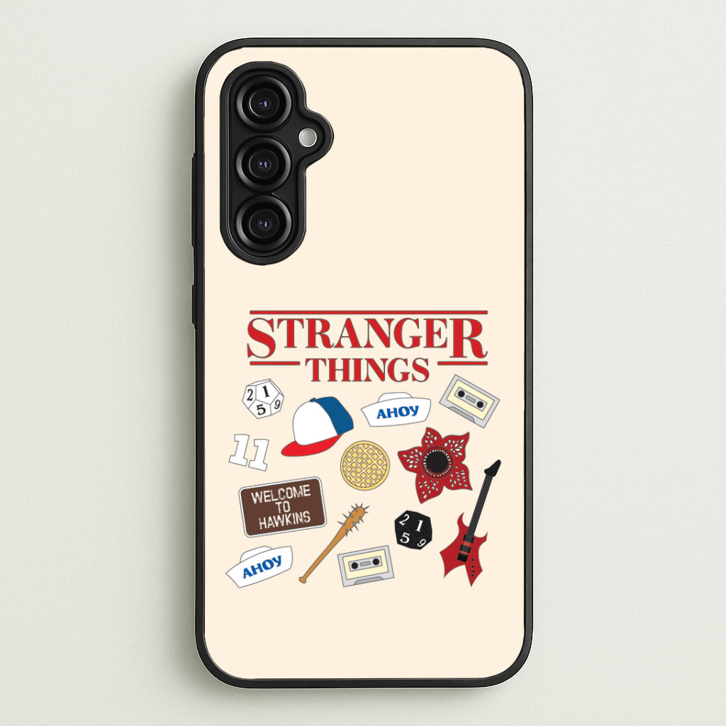Stranger Things Cartoon Icons Galaxy A14 Case