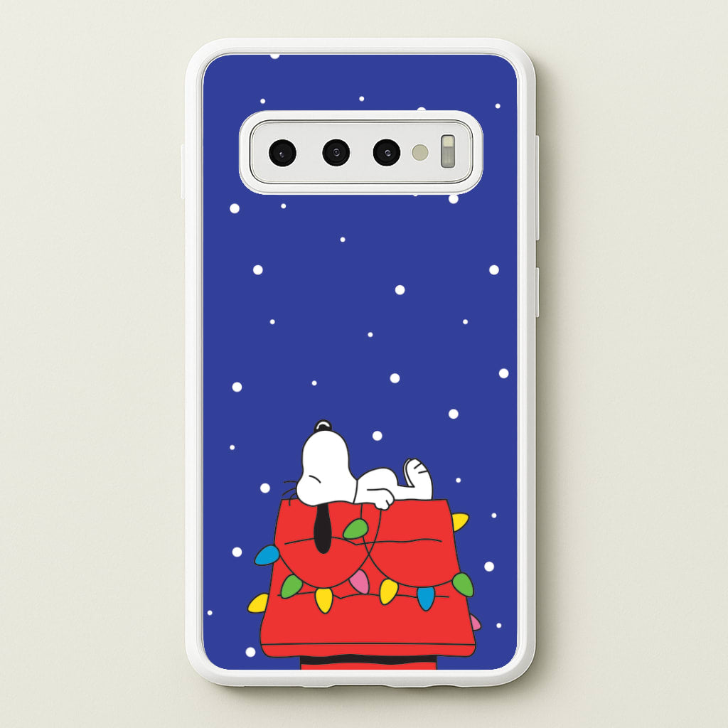 Cartoon Beagle Fairylights Galaxy S10 Plus Case