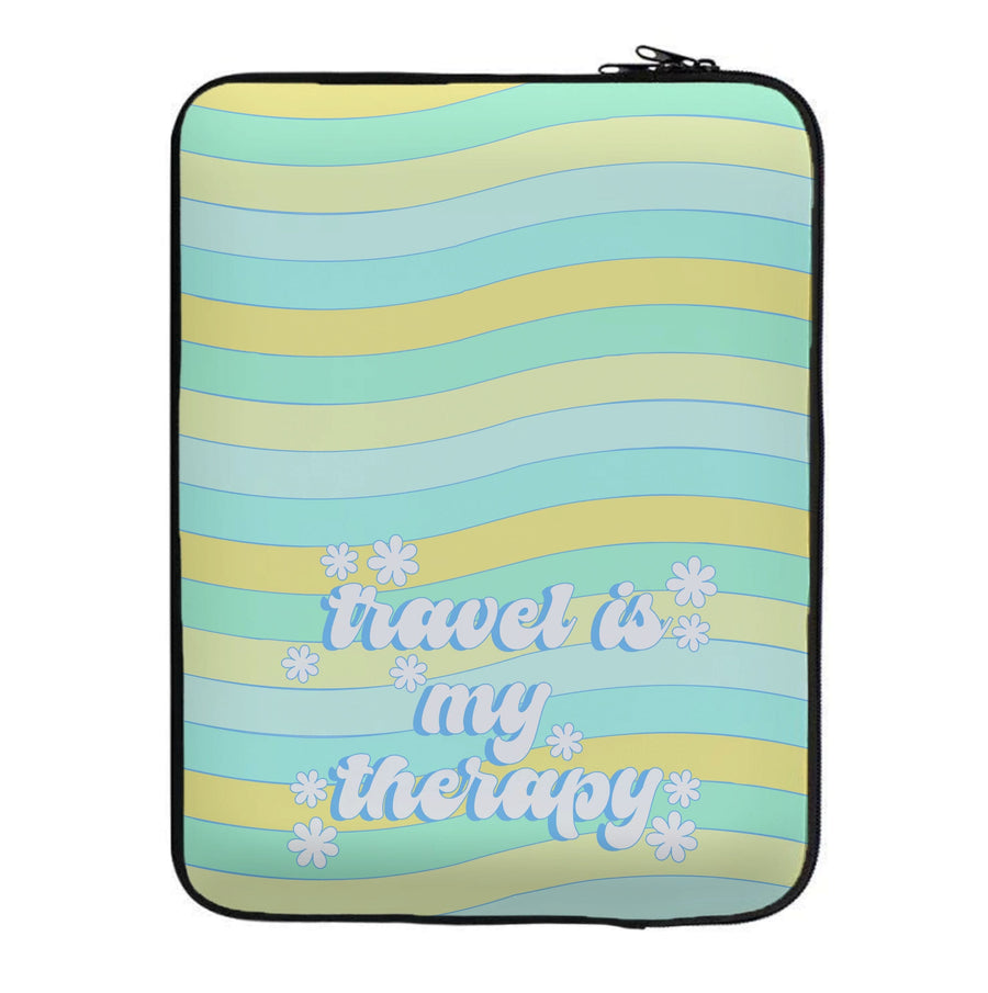 Travel Is My Therapy - Summer Laptop Sleeve