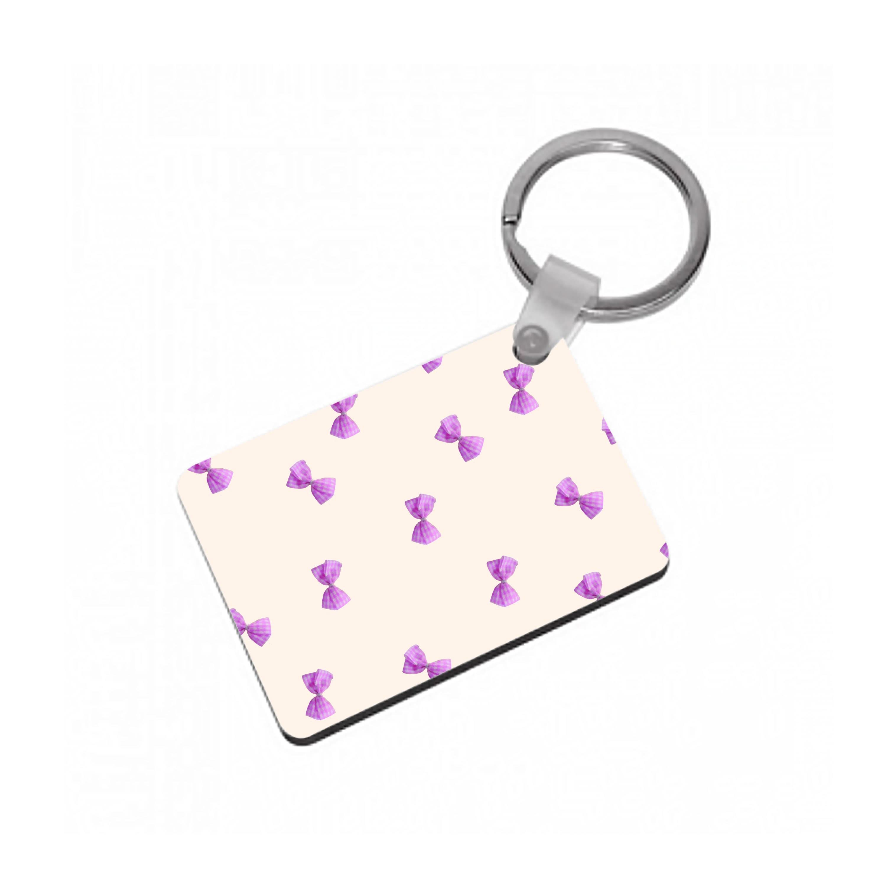 Pink Coquette Bows Keyring