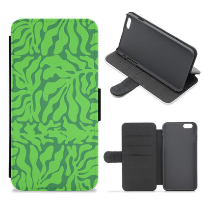 Green Leaves - Foliage Flip / Wallet Phone Case