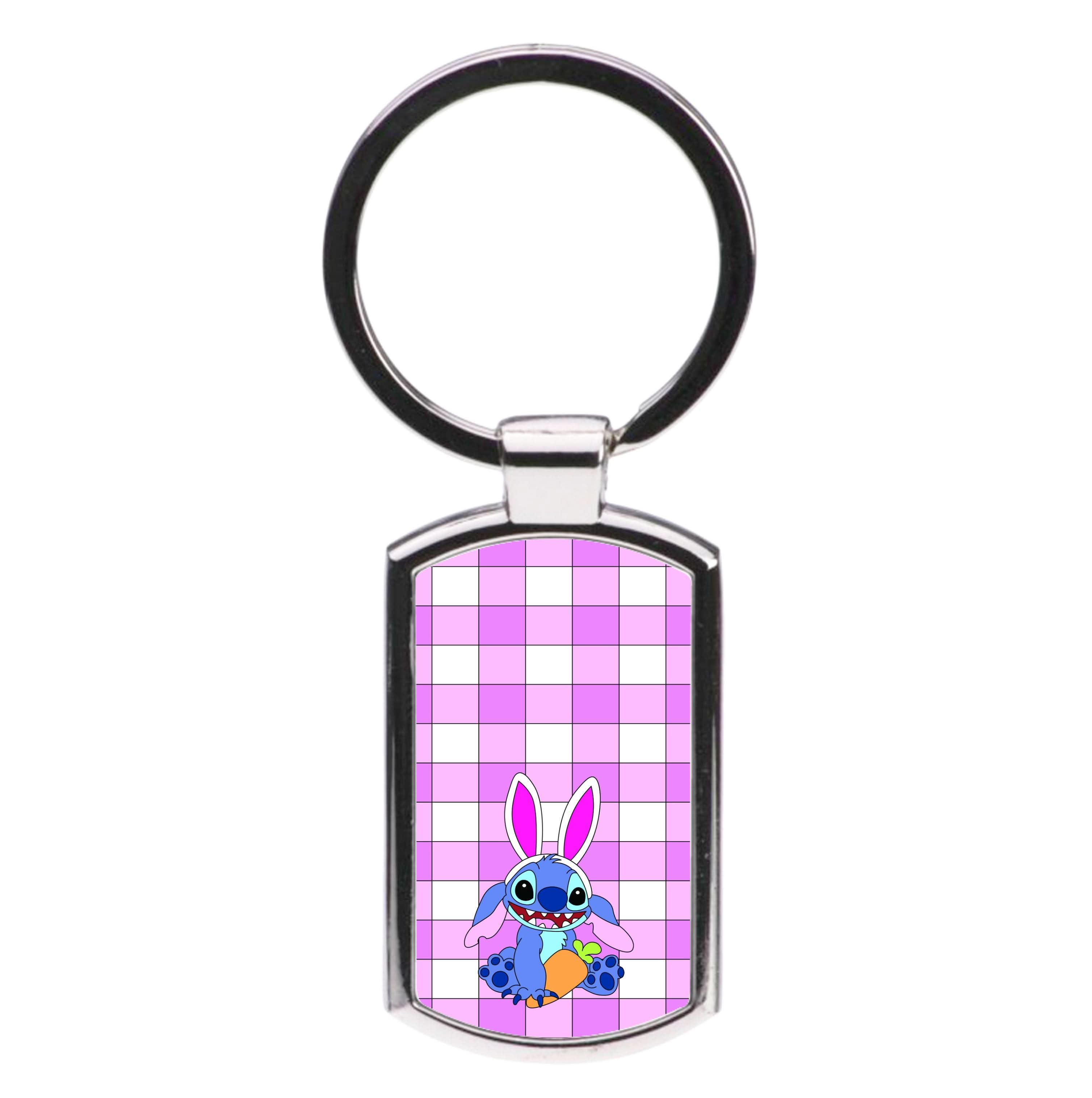 Easter Bunny Blue Alien Luxury Keyring