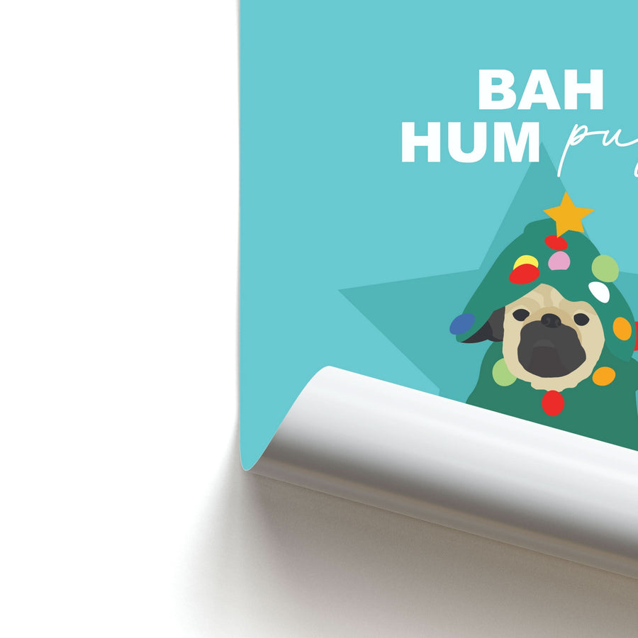 Bah Hum Pug Poster