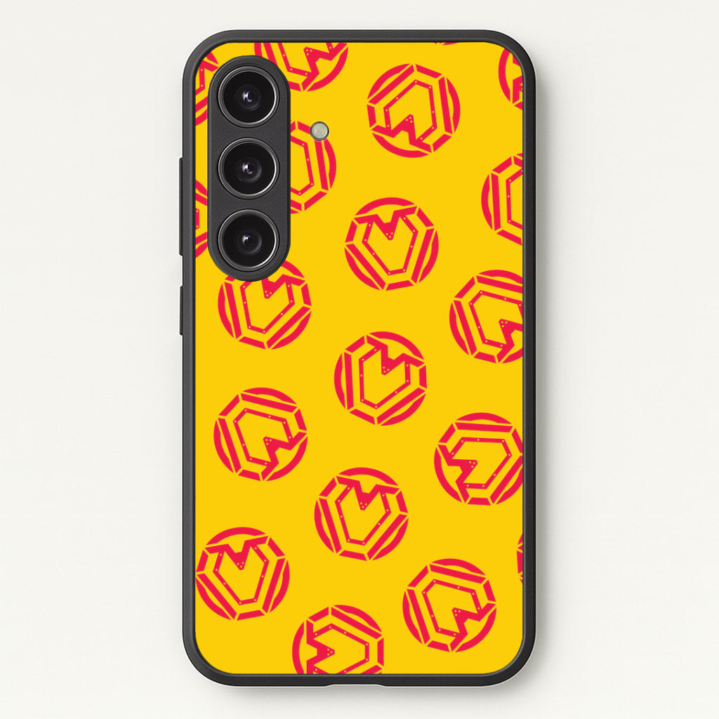 Metal Heart Pattern Galaxy S25 Plus Case
