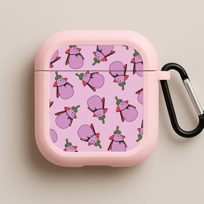 Vampire Vegetable Pattern - Halloween Pink AirPods Case