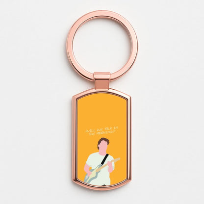 Will We Talk In The Morning Yellow Rose Gold Keyring