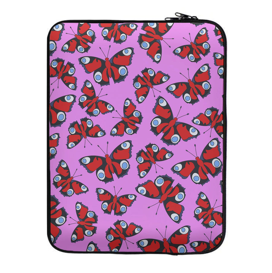 Red Butterfly - Butterfly Patterns Laptop Sleeve