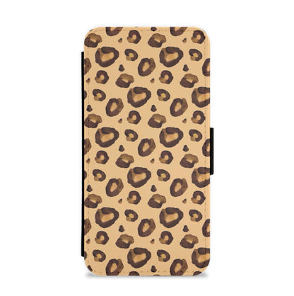 Watercolour Cheetah Print Flip / Wallet Phone Case