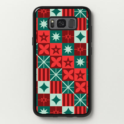 Geometric Square Christmas Pattern Galaxy S8 Case