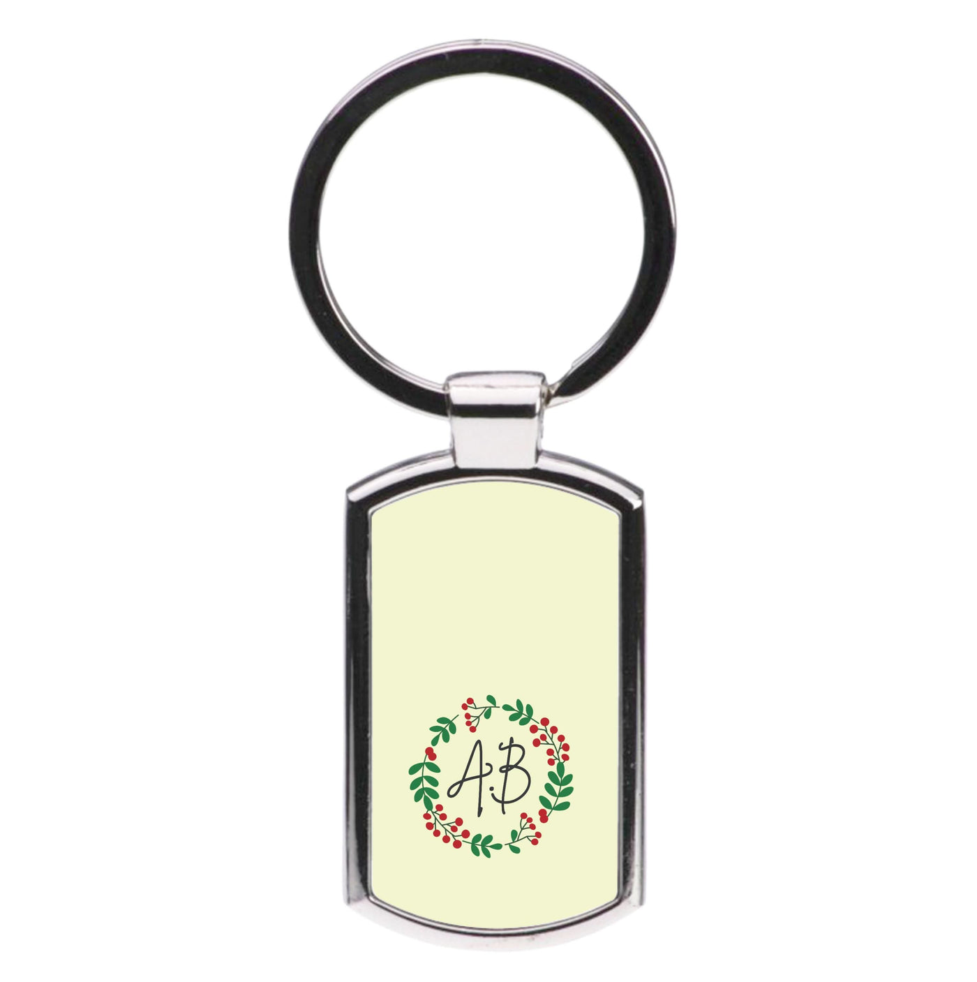 Personalised Wreath Luxury Keyring