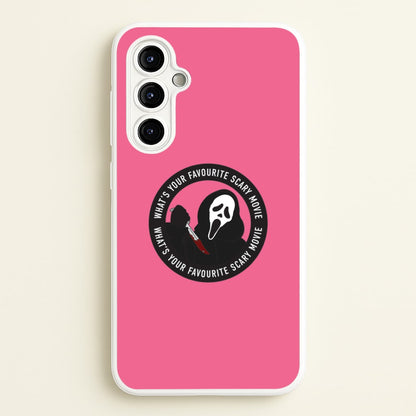 What's Your Favourite Scary Movie Badge Galaxy A54 Case