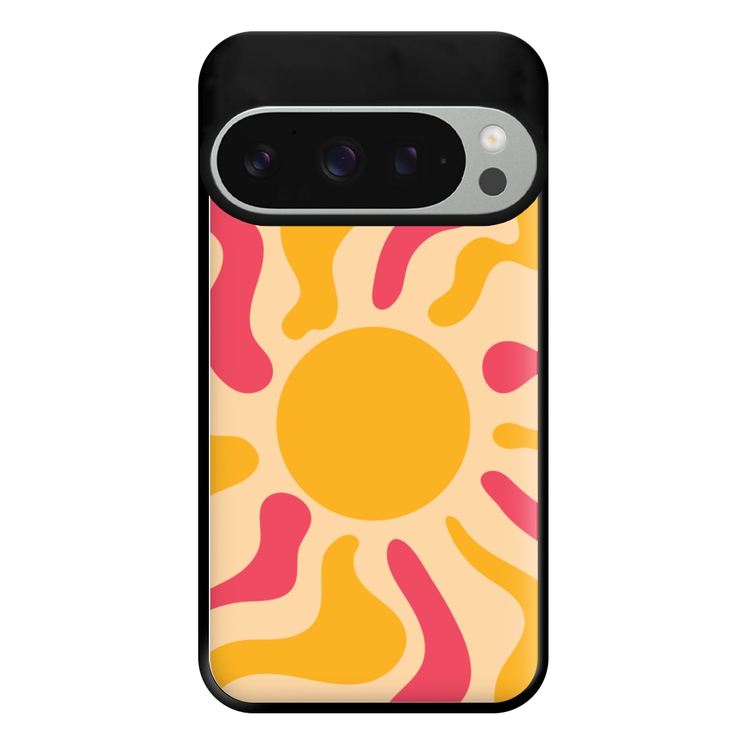Yellow And Pink Abstract Sun Google Pixel 9 / 9 Pro Case