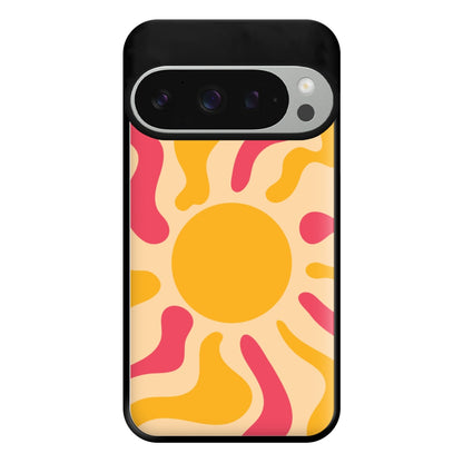 Yellow And Pink Abstract Sun Google Pixel 9 / 9 Pro Case